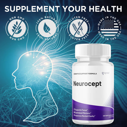 Neurocept Capsules – Brain Health Supplement with All-Natural Ingredients (60 Capsules)