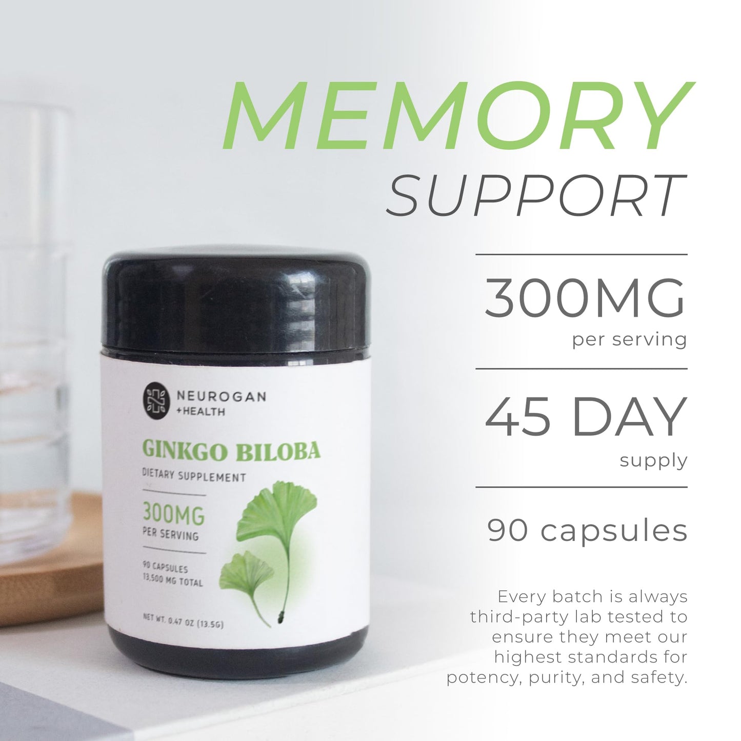 Neurogan Ginkgo Biloba Capsules - Memory & Focus (90 Vegan Capsules)