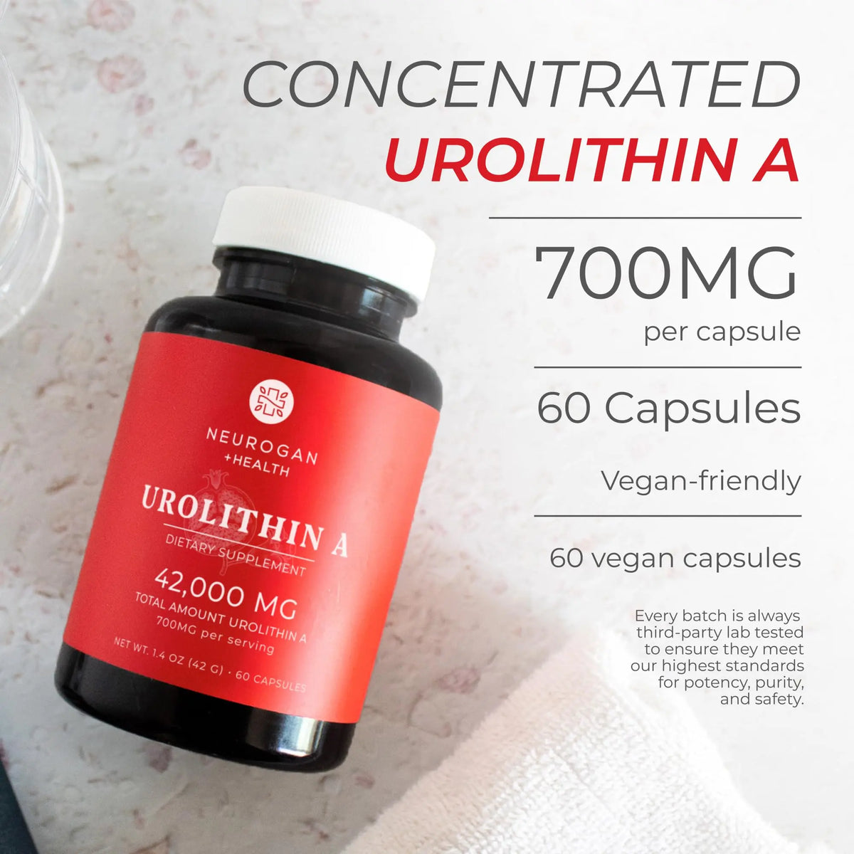 Neurogan Urolithin A 700mg Capsules – Postbiotic Cellular Health, 60 Count – Made in USA BritishVita | Premium UK Vitamins & Wellness Supplements