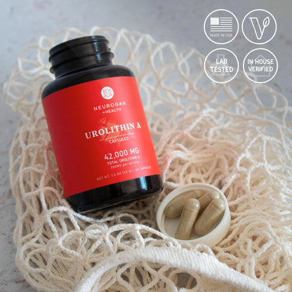 Neurogan Urolithin A 700mg Capsules – Postbiotic Cellular Health, 60 Count – Made in USA BritishVita | Premium UK Vitamins & Wellness Supplements