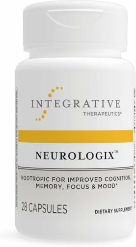 Integrative Therapeutics Neurologix - Brain Health Supplement* - Non-Stimulant Nootropic Supplement for Focus* - Memory Support* - Vegan, Gluten-Free & Dairy-Free - 28 Capsules (14 Servings)