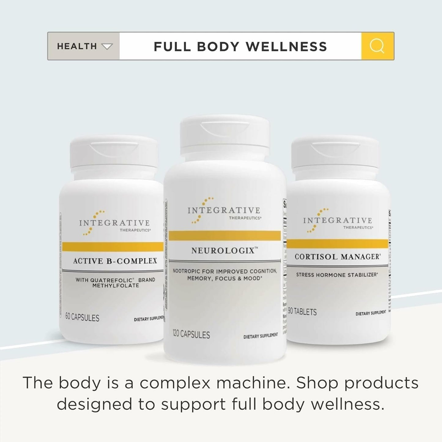 Integrative Therapeutics Neurologix - Brain Health Supplement* - Non-Stimulant Nootropic Supplement for Focus* - Memory Support* - Vegan, Gluten-Free & Dairy-Free - 28 Capsules (14 Servings)