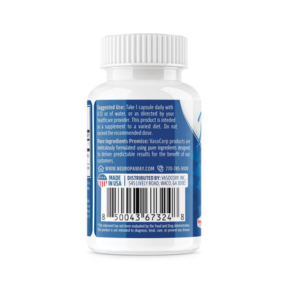 NeuropAWAY Elements Acetyl L-Carnitine 500mg 60ct Capsules (60 500mg Capsules Per Bottle) Veggie Caps Third Party Tested Made in USA