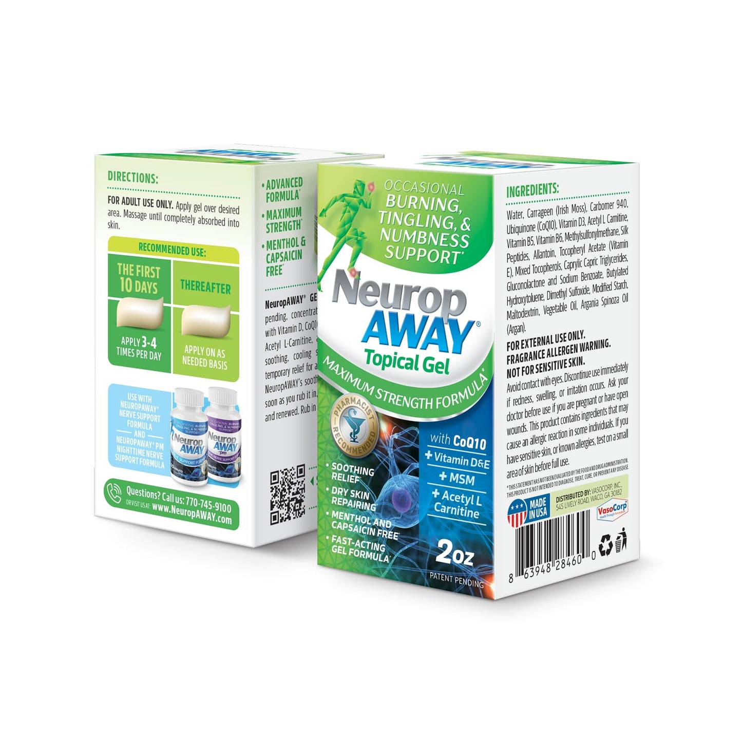 NeuropAWAY Maximum Strength Gel – Targeted Nerve Discomfort Relief, 2oz