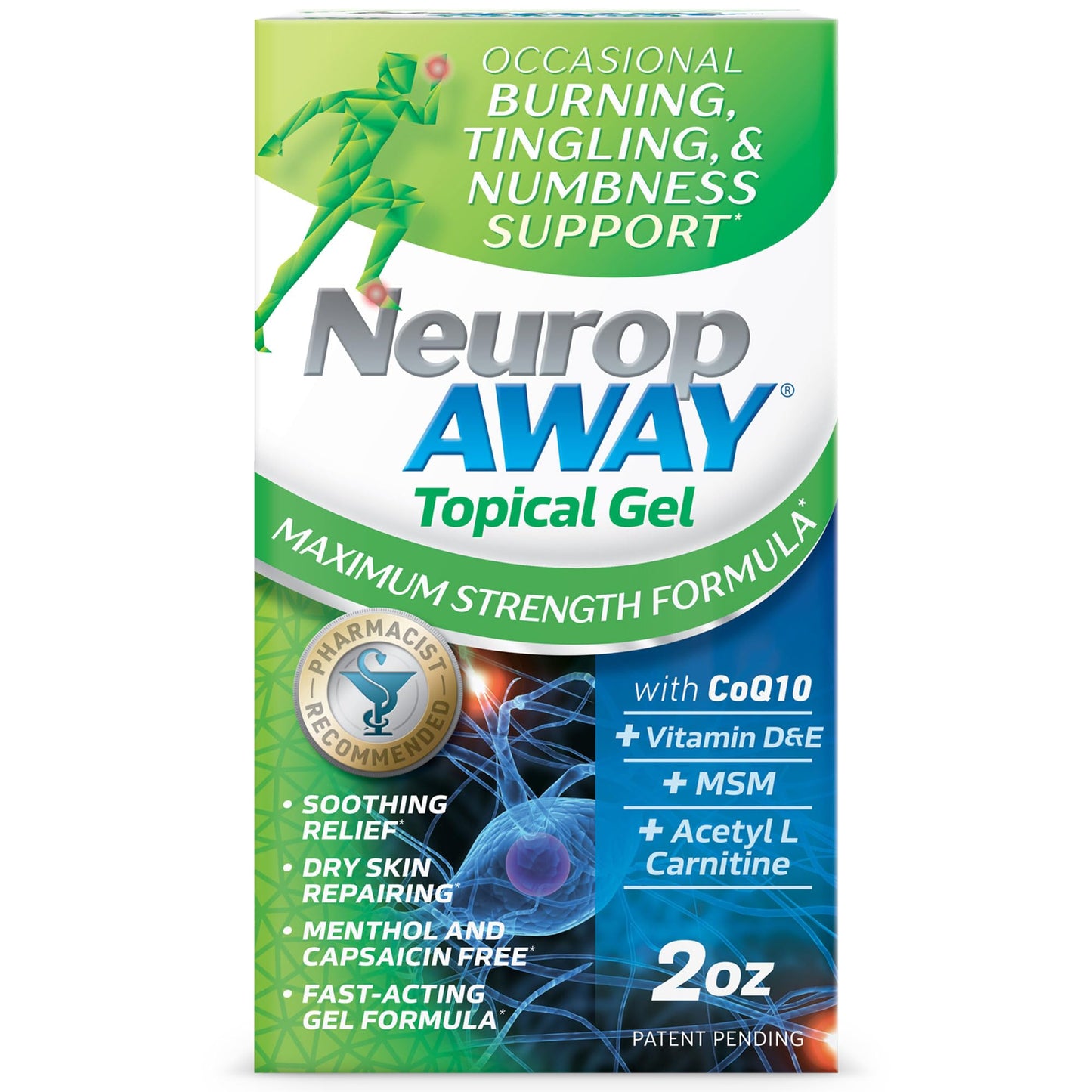 NeuropAWAY Maximum Strength Gel – Targeted Nerve Discomfort Relief, 2oz