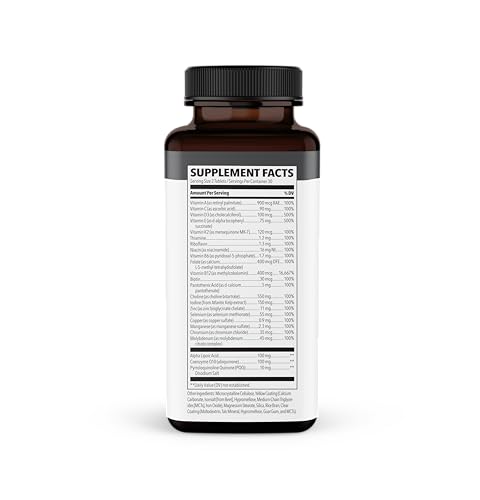 NeuroQ Daily Essentials Multivitamin – High-Potency Brain & Body Support (Choline 550 mg, PQQ, CoQ10, Alpha Lipoic Acid) – 60 Tablets