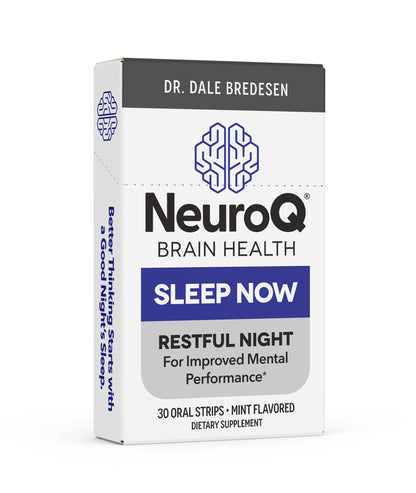LifeSeasons NeuroQ Sleep Now - Natural Sleep Support with Melatonin & L-Theanine - 30 Mint Strips