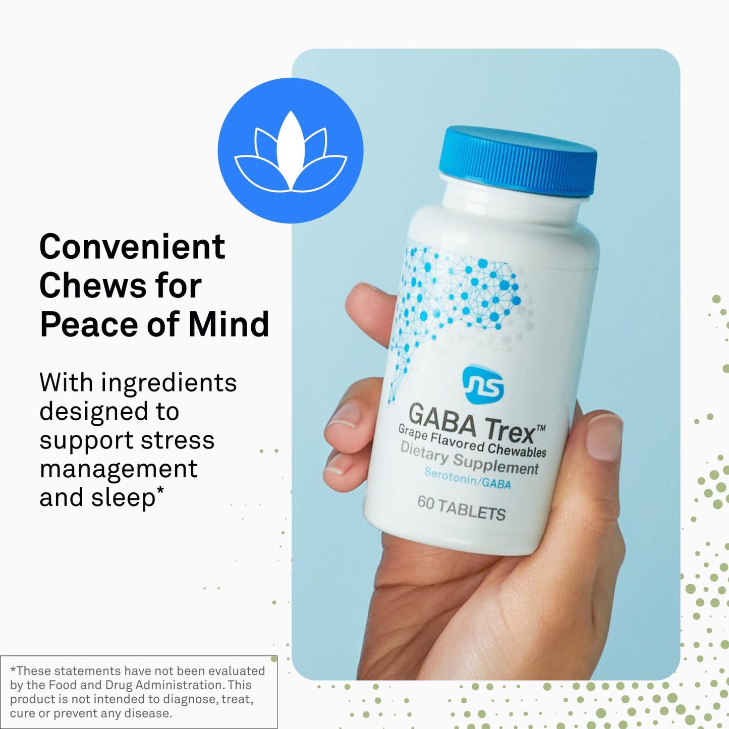 NeuroScience GABA Trex L-Theanine – Calm Daytime & Evening Relaxation (60 Tablets) – Vegan & Non-GMO