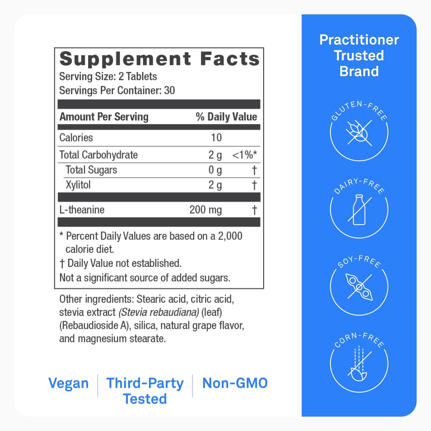 NeuroScience GABA Trex L-Theanine – Calm Daytime & Evening Relaxation (60 Tablets) – Vegan & Non-GMO