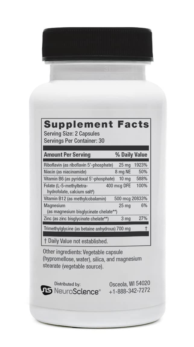 NeuroScience Methyl FMT - Gentle Methyl Folate for All Ages (60 Capsules)
