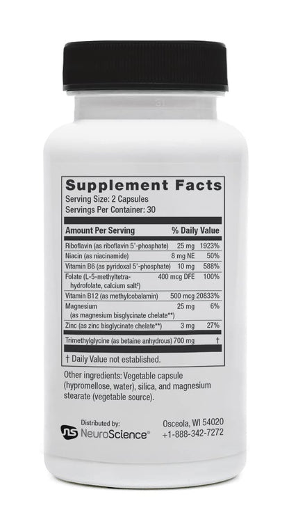 NeuroScience Methyl FMT - Gentle Methyl Folate for All Ages (60 Capsules)