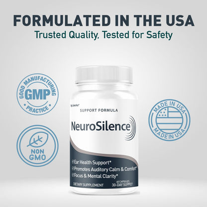 NeuroSilence Capsules (3 Pack) - Ear Health Support, 180 Capsules