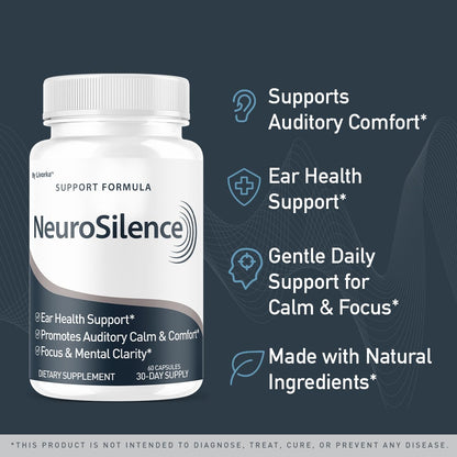 NeuroSilence Capsules (3 Pack) - Ear Health Support, 180 Capsules