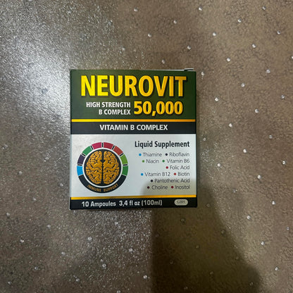 Neurovit 50,000 Vitamin B Complex Liquid – Brain & Nervous System Support