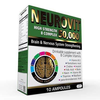 Neurovit 50,000 Vitamin B Complex Liquid – Brain & Nervous System Support