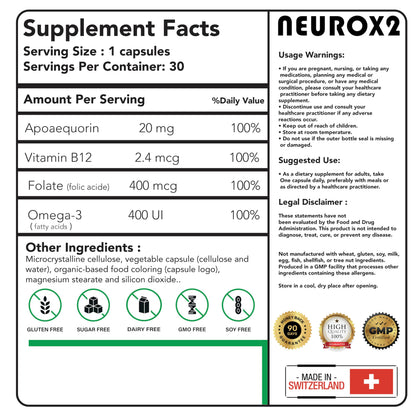 NEUROX2 – Brain Health Nootropic for Ages 18-25 | 30 Count | Caffeine-Free