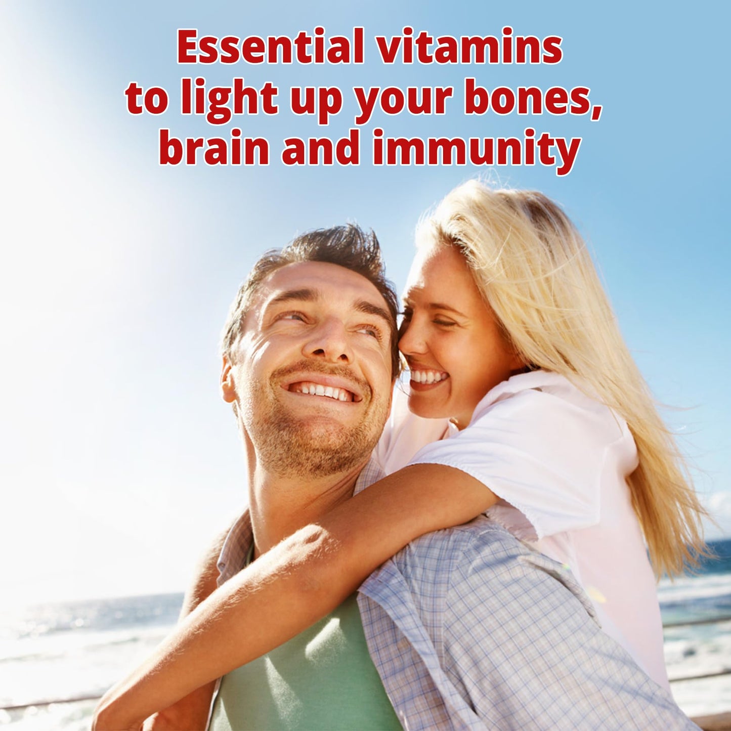 NEVISS Vegan Vitamin D3 + B12 Gummies (2Pack) – 5000 IU D3 & 1000 mcg B12, 120 Count