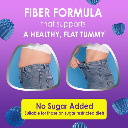Fiber Gummies for Adults - 8g Daily Fiber, Probiotics & Green Tea