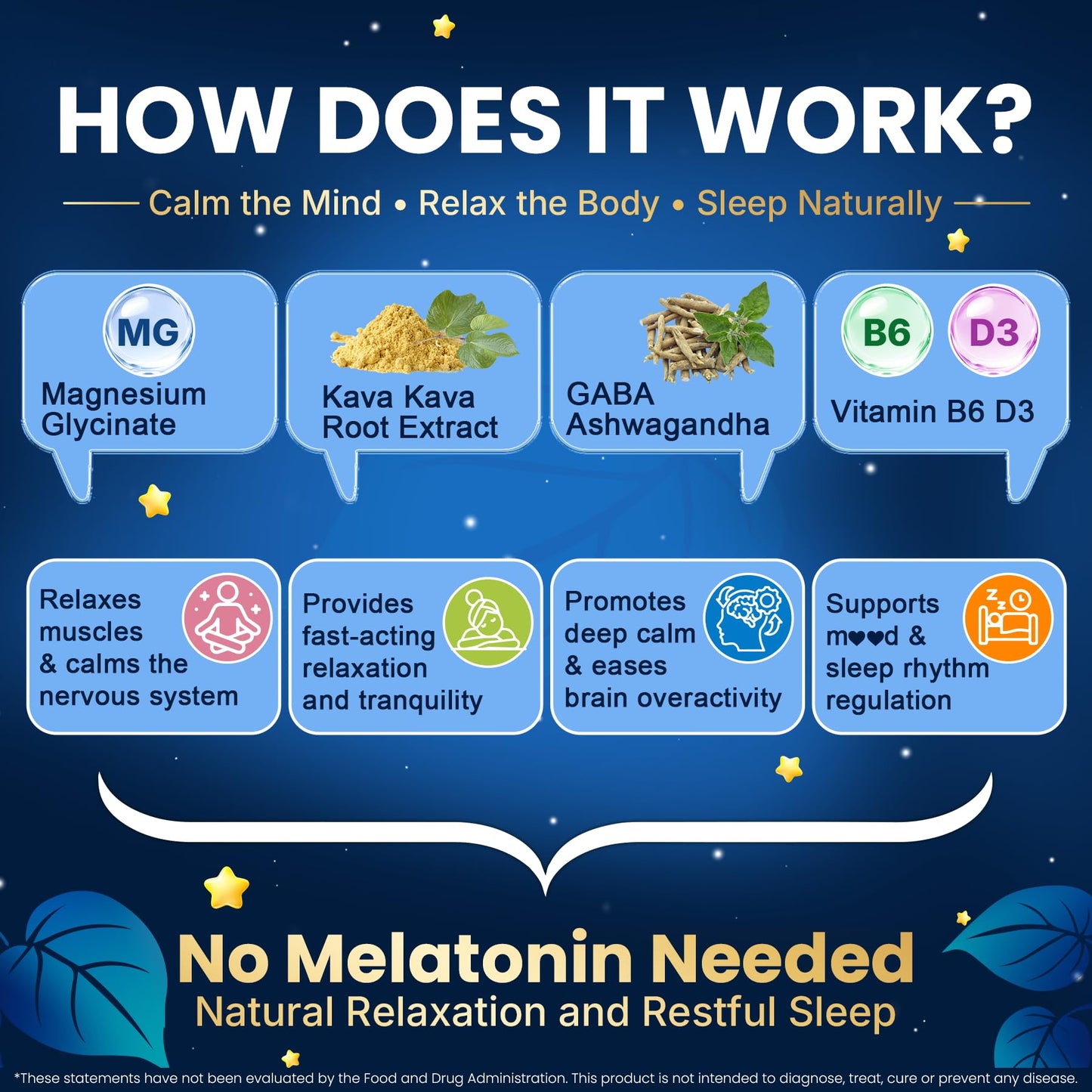 NEVISS Kava Kava Gummies – Calm, Relaxation & Natural Sleep | 600 mg Kava Root Extract + GABA, Ashwagandha, Magnesium, B6/D3 | Sugar-Free, Melatonin-Free, Vegan 60 Ct
