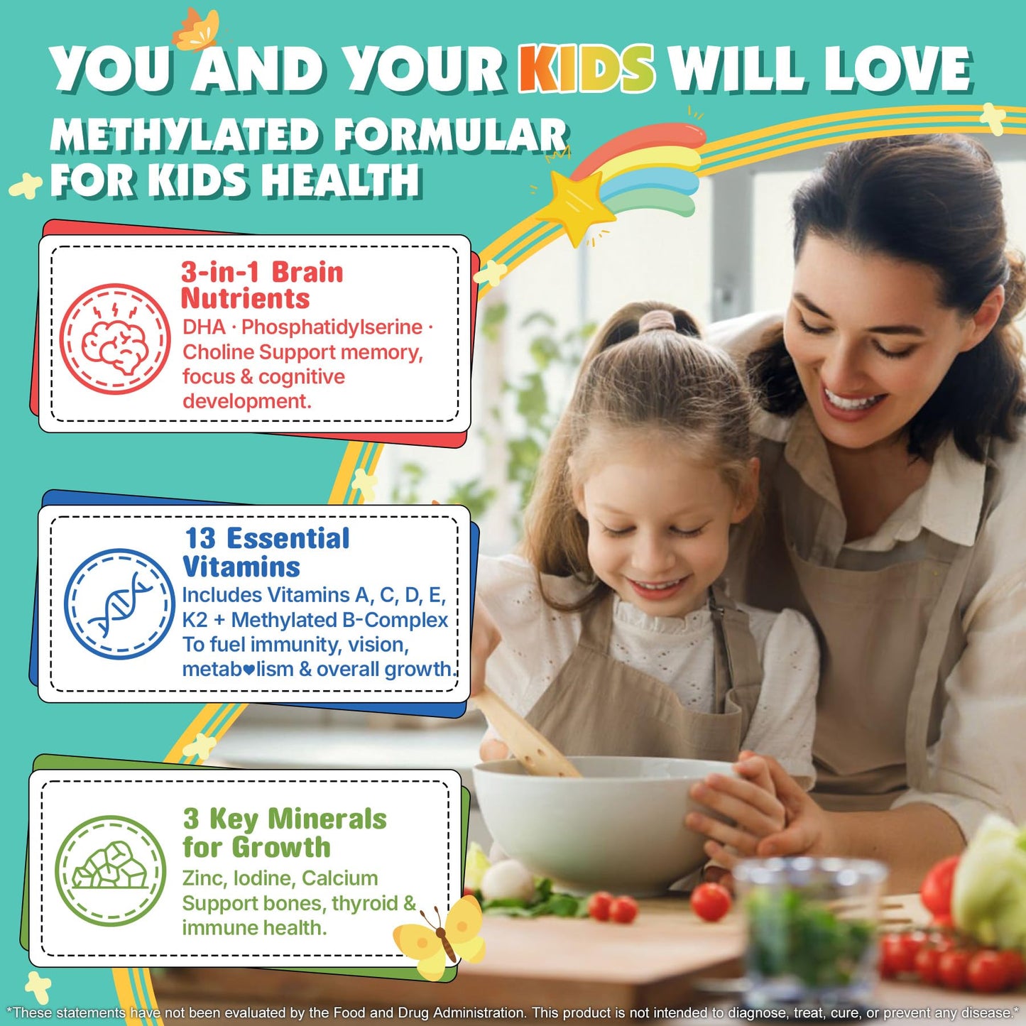 NEVISS Multivitamin for Kids & Teens – Soft Chews with Omega-3 DHA