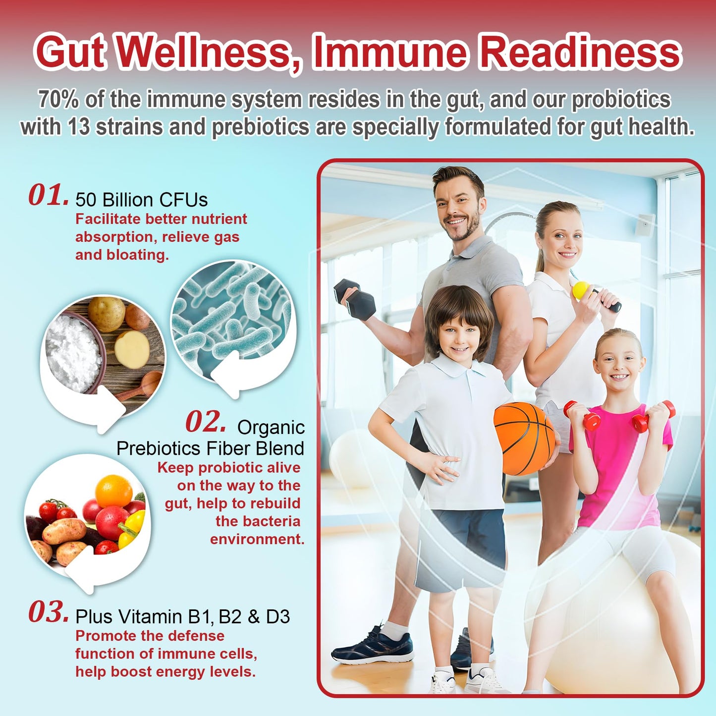 NEVISS Probiotic + Prebiotic Gummies 60 Count  
40 Sugar Free, 50B CFUs, 4+ Adults & Kids