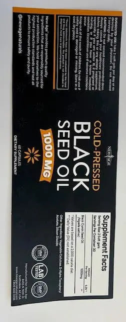 NEW AGE Black Seed Oil Softgel Capsules – Premium Cold-Pressed Nigella Sativa (Non-GMO, Vegetarian, 3 × 90) BritishVita | Premium UK Vitamins & Wellness Supplements