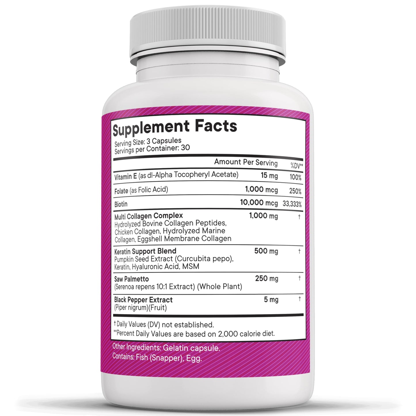 NEW AGE Collagen Pills with Biotin, Keratin & Saw Palmetto - 90 Count (Pack of 2)