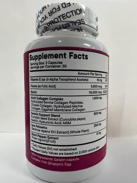 NEW AGE Collagen Pills with Biotin, Keratin & Saw Palmetto - 90 Count (Pack of 2)