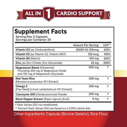 New Age CoQ10 200mg with Red Yeast Rice - Heart Health Support (60 Count)