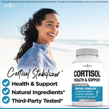NEW AGE Cortisol Supplement for Women – All-in-1 Cortisol Detox (180 Count)