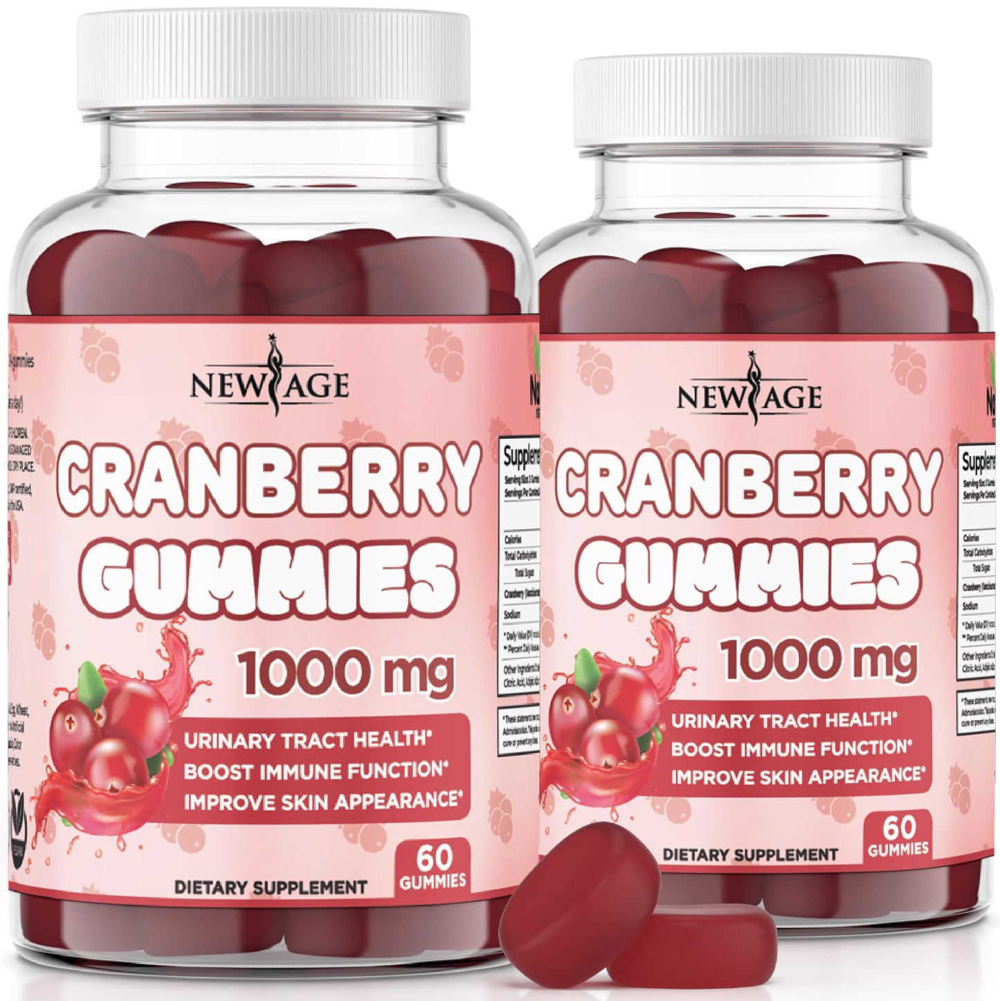 NEW AGE Cranberry Gummies - Urinary Tract Health (120 Count)