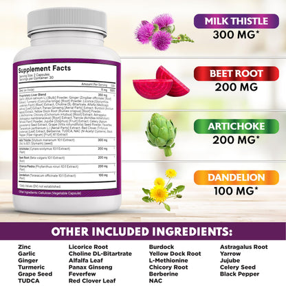NEW AGE Milk Thistle NAC & Chanca Piedra Liver Support - 120 Count