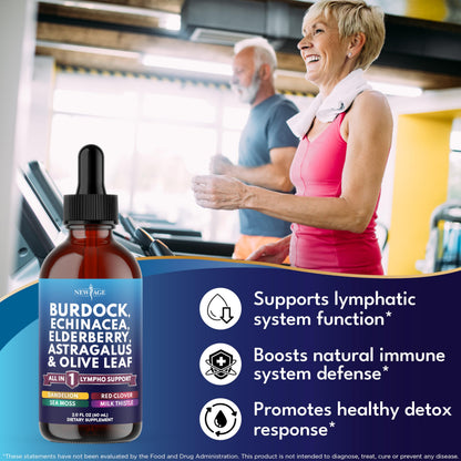NEW AGE Lymphatic Drainage Drops – Burdock Root & Herbal Immune Support (4 oz)