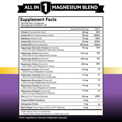 NEW AGE Magnesium Complex Supplement – 270 Count for Bone & Joint Support