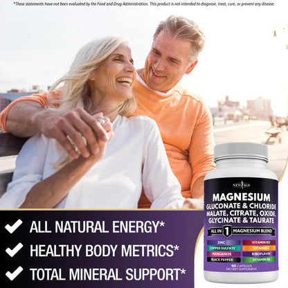 NEW AGE Magnesium Complex Supplement – 270 Count for Bone & Joint Support
