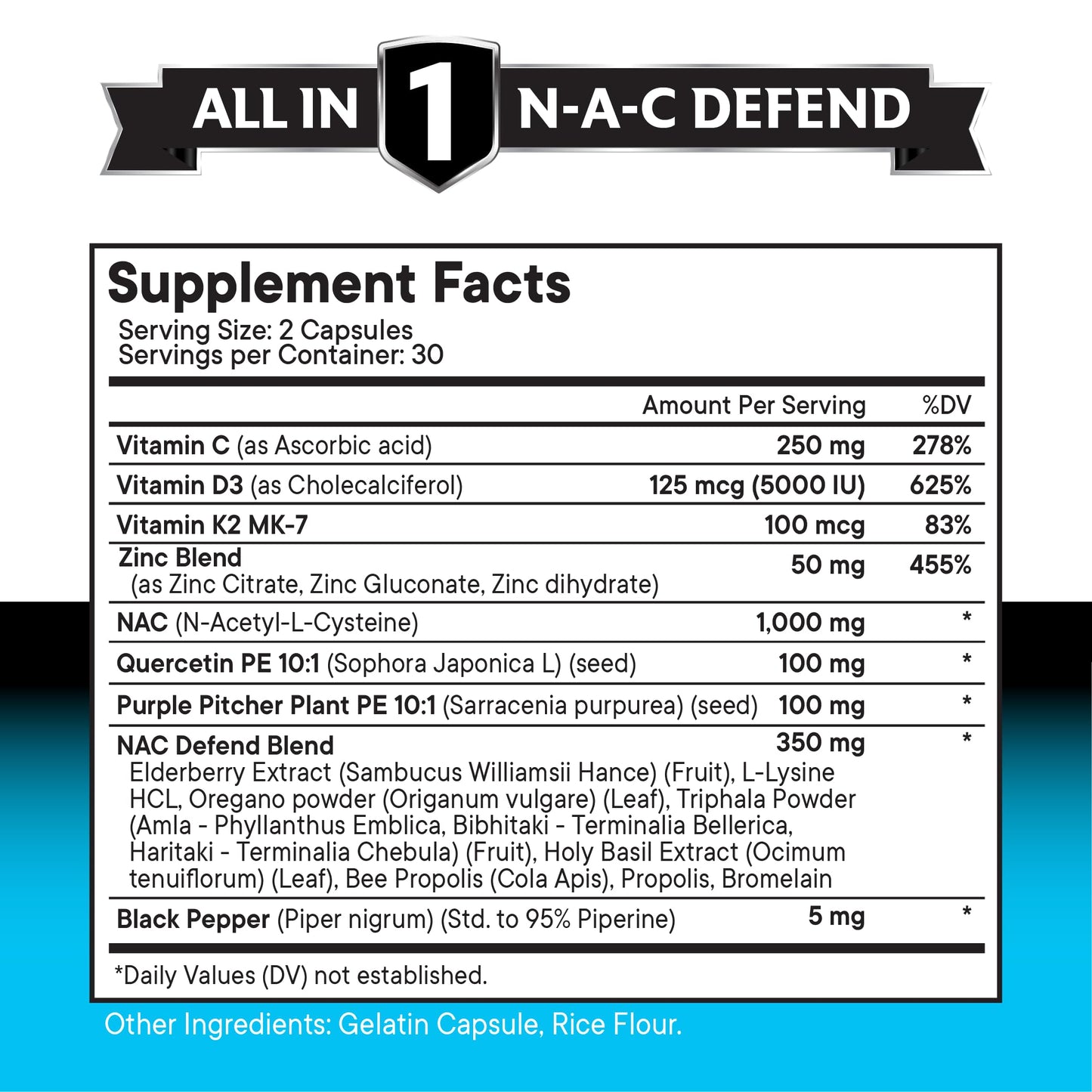 New Age NAC Supplement – N-Acetyl Cysteine with Vitamin D3, K2 & Zinc (120 ct)