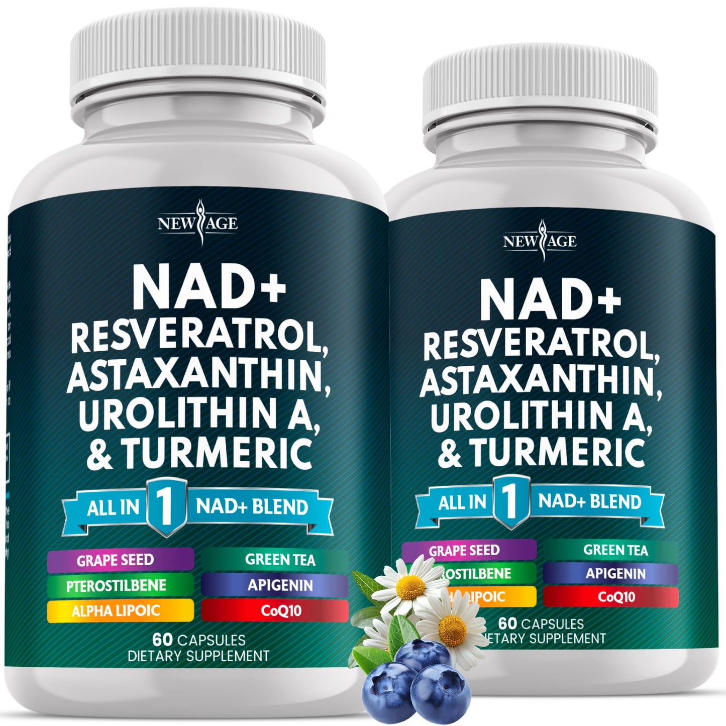NEW AGE NAD+ Supplement - NAD+ Energy, Antioxidant Blend, Vegan