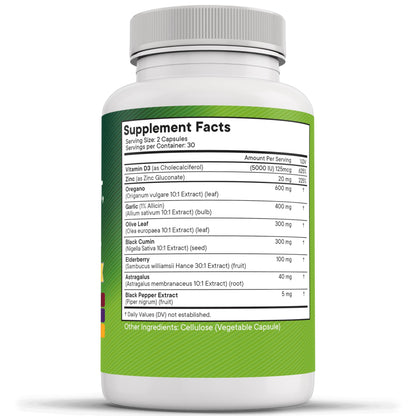 New Age Oregano Oil Garlic Extract Olive Leaf with Astragalus – 120 Count | Immune Support Supplement for Women & Men