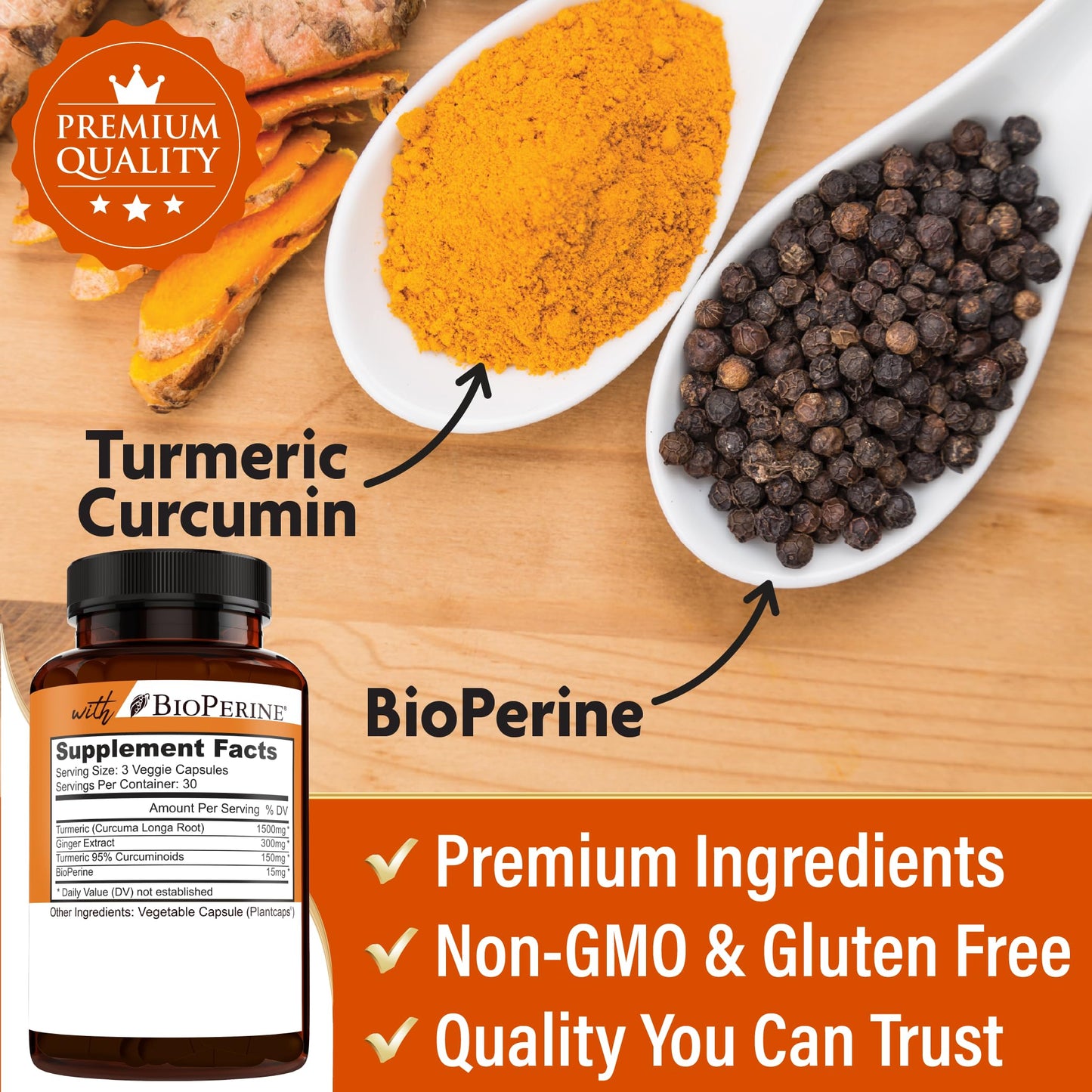 NEW AGE Turmeric Curcumin Capsules – 180 Count, Pack of 2, Standardized Curcuminoids