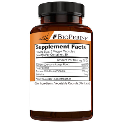 NEW AGE Turmeric Curcumin Capsules – 180 Count, Pack of 2, Standardized Curcuminoids