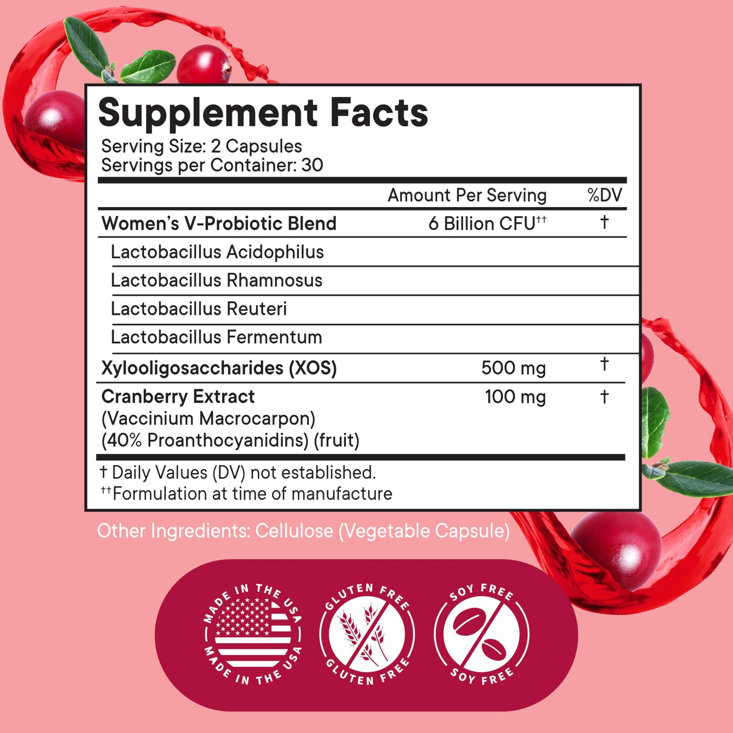 NEW AGE Vaginal Probiotics for Women – Prebiotics, Cranberry, Lactobacillus Blend | 60 Capsules