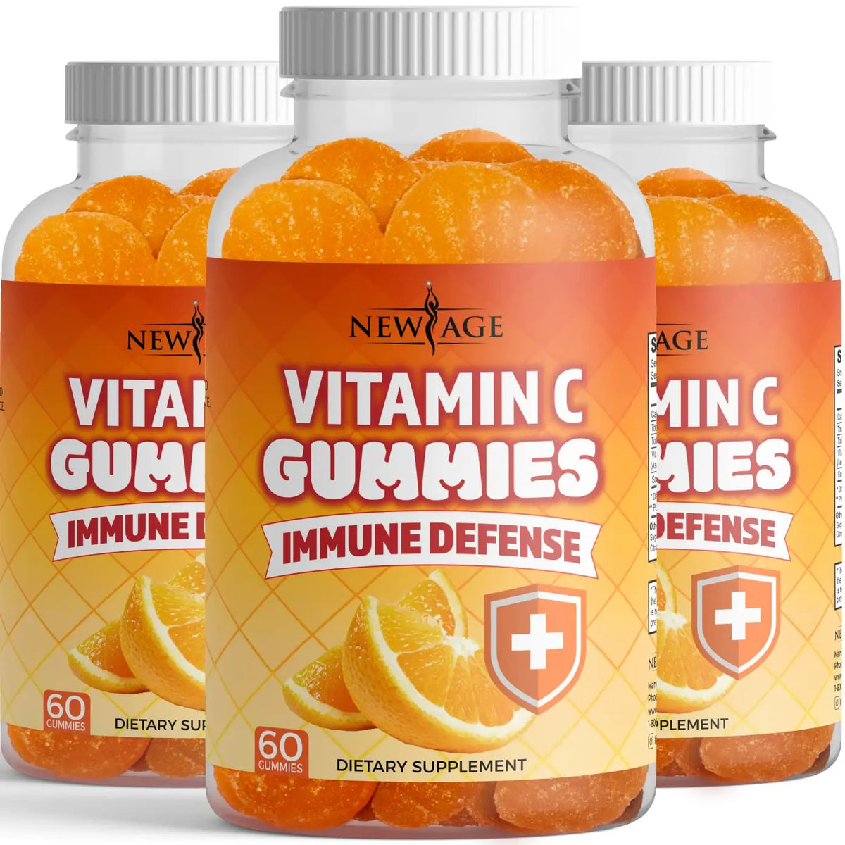 NEW AGE Vitamin C Gummies – Orange Flavor, Vegetarian, Gluten-Free (180 Gummies) BritishVita | Premium UK Vitamins & Wellness Supplements