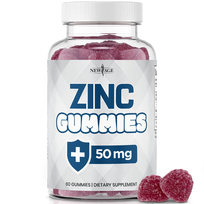 NEW AGE Zinc Gummies 60 Count - 50mg Zinc Immune Support