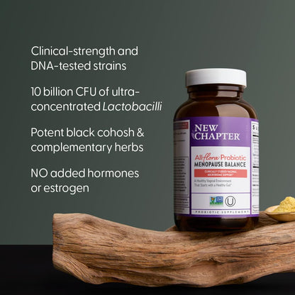 New Chapter All-Flora Probiotic Menopause Balance – 10B CFU, Vegan, Black Cohosh