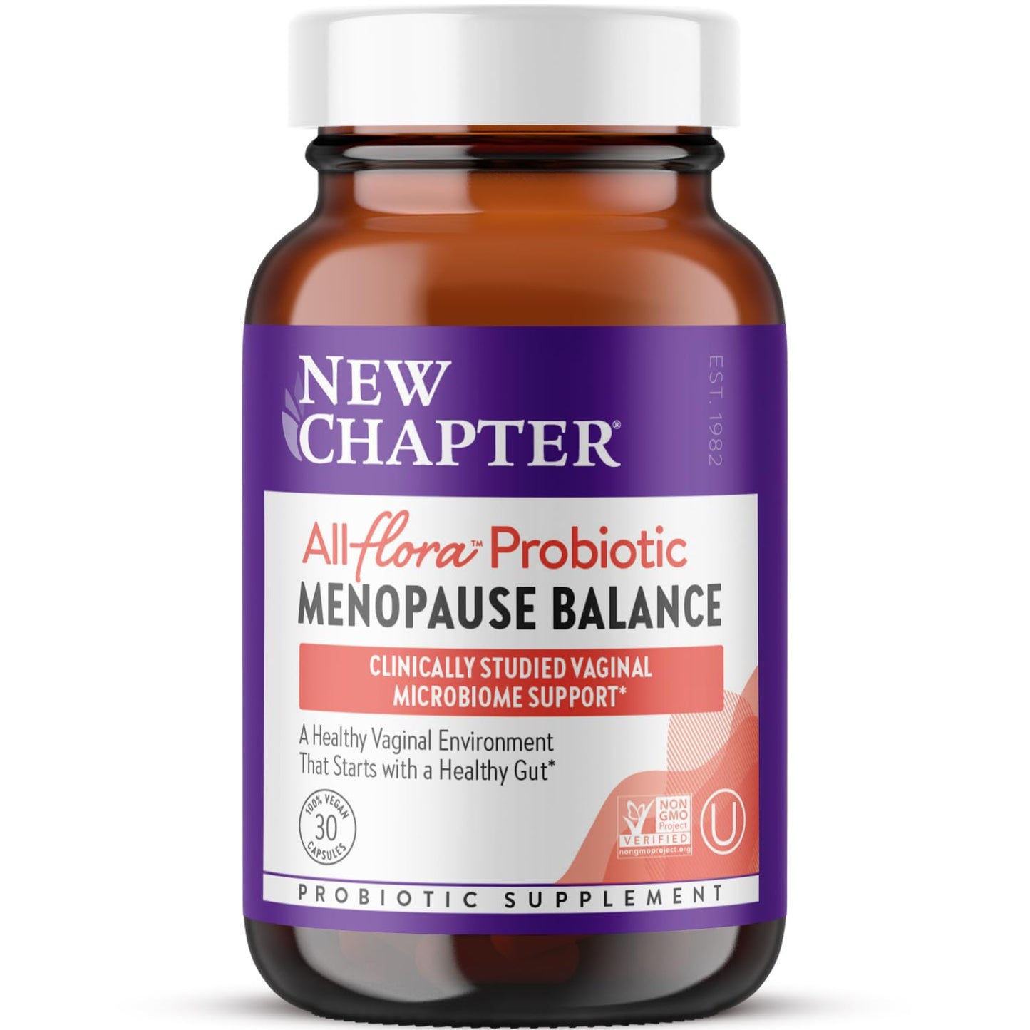 New Chapter All-Flora Probiotic Menopause Balance – 10B CFU, Vegan, Black Cohosh