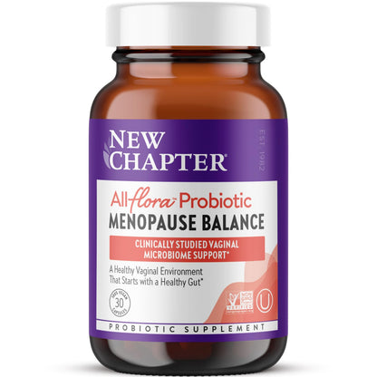 New Chapter All-Flora Probiotic Menopause Balance – 10B CFU, Vegan, Black Cohosh