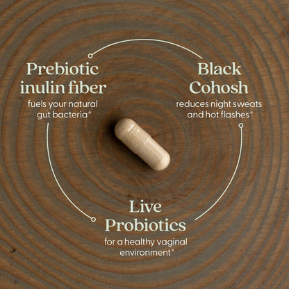 New Chapter All-Flora Probiotic Menopause Balance – 10B CFU, Vegan, Black Cohosh