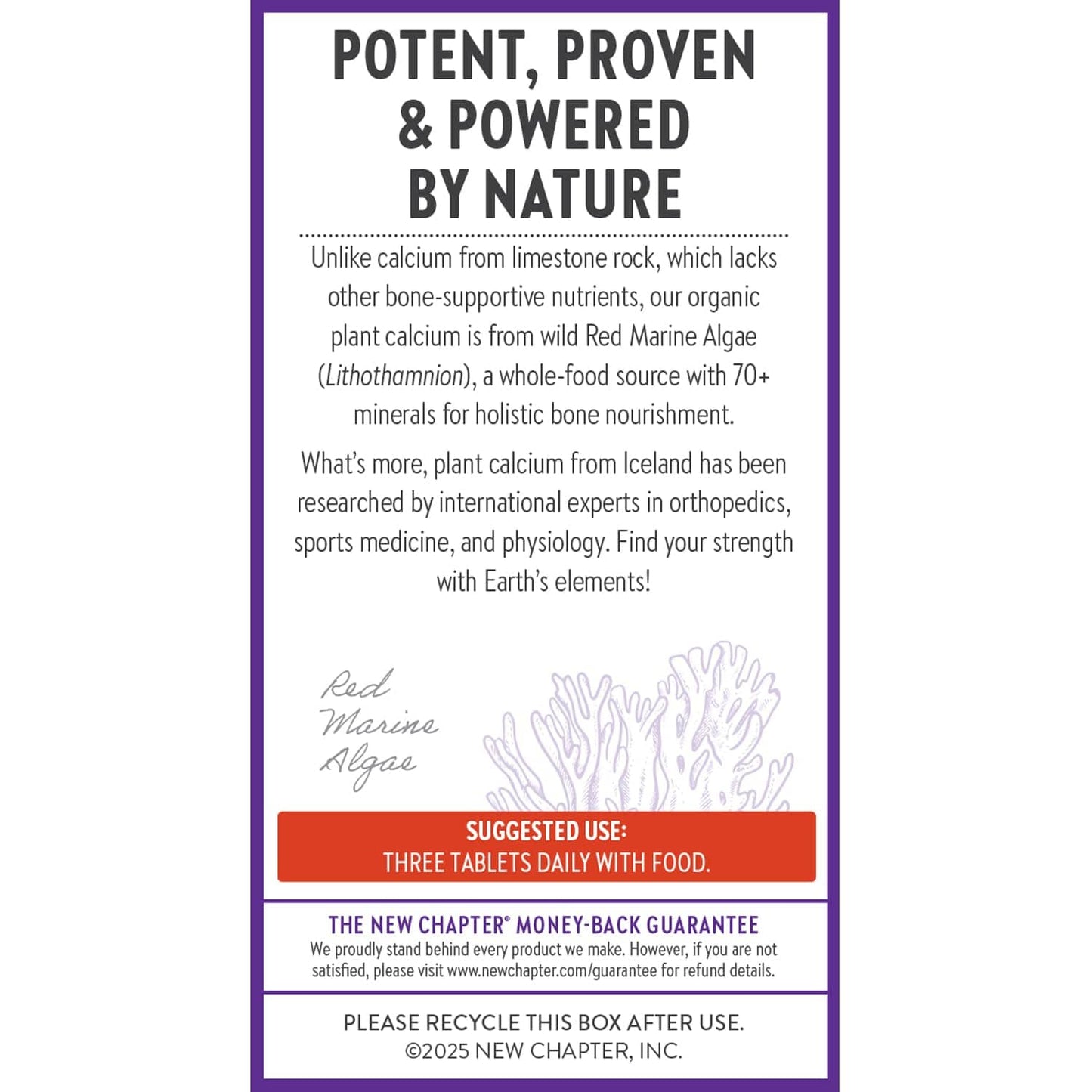 New Chapter Calcium Supplement – Organic Plant Calcium + D3/K2, 60 Count