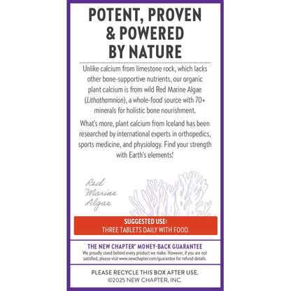 New Chapter Calcium Supplement – Organic Plant Calcium + D3/K2, 60 Count