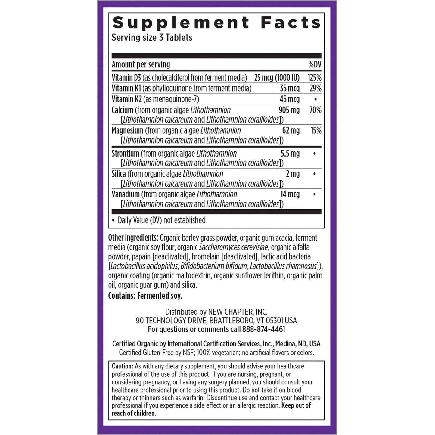 New Chapter Calcium Supplement – Bone Strength (Whole Food Calcium + K2 D3 + Magnesium)